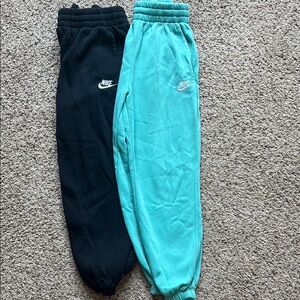 Nike Kids Sweatpants - Black and Teal